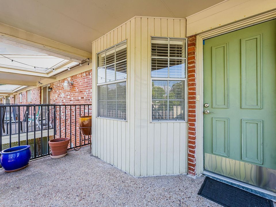 Back patio and entrance (will be the most used entrance), bay window facing west