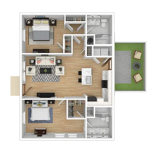 Floor plan 2BR Duplex
