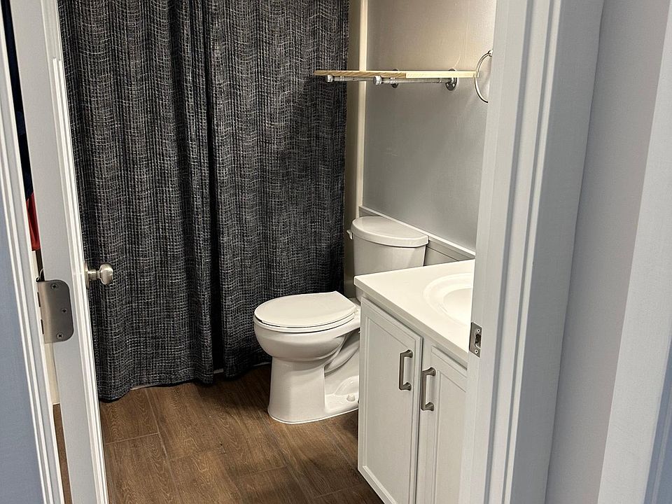 shower curtain not included.
