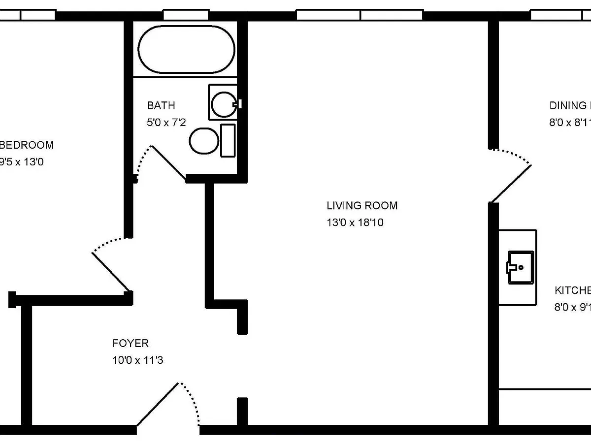 Floor plan 1 Bedroom
