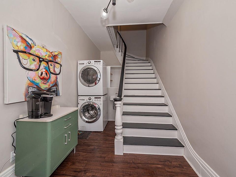 Entryway with Laundry and Coffee Bar