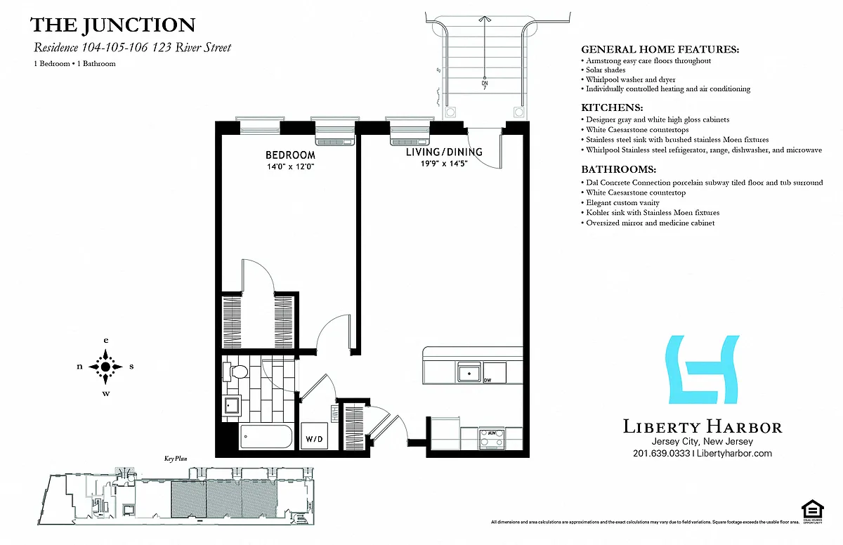 Floor plan JUNCTION-1 BEDROOM PLAN C