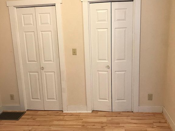 Bedroom with double closets