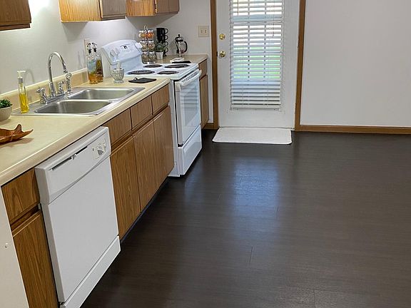 Kitchen leading to patio