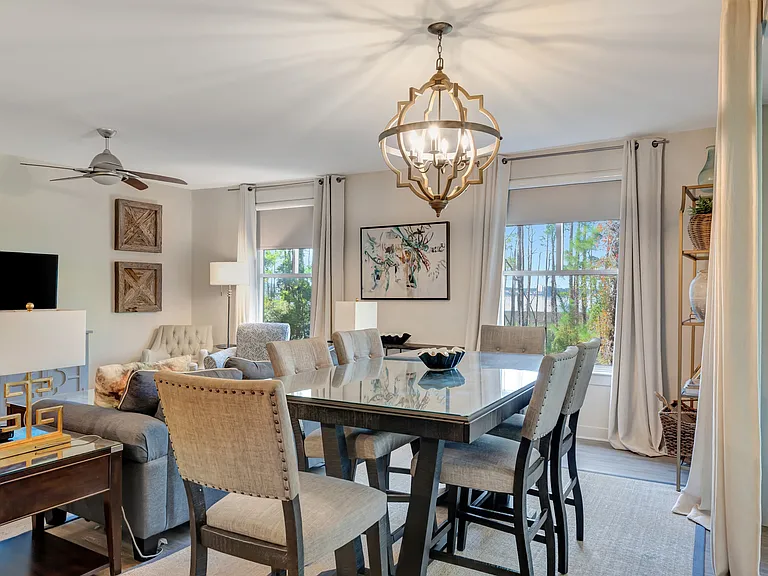 Dining Area with Balcony Views