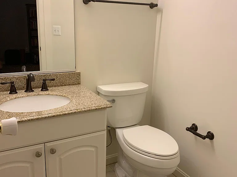 Basement powder room