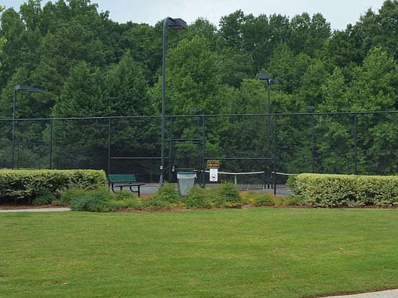 Lighted tennis courts