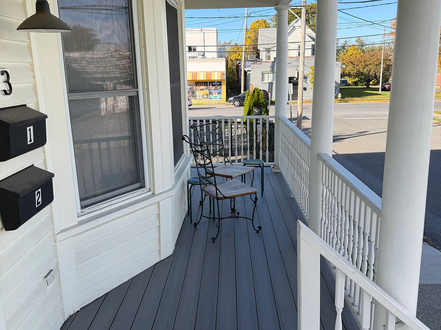Gracious front porch for relaxing