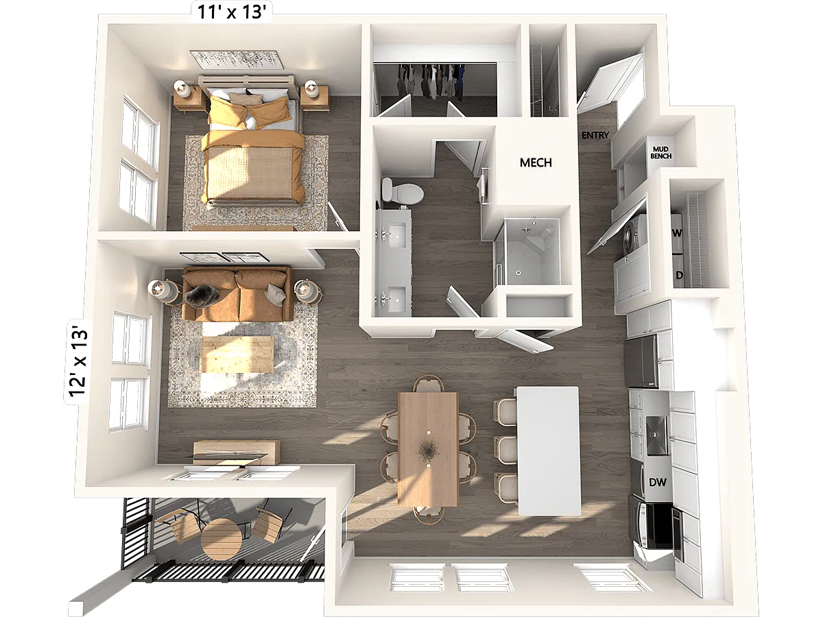 Floor plan A4-932sf