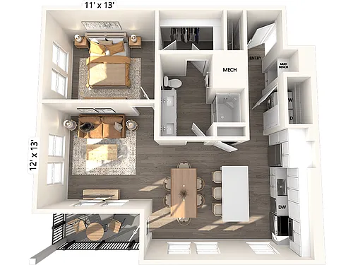 Floor plan A4-932sf
