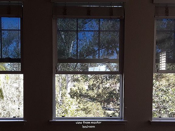 View from master suite to park