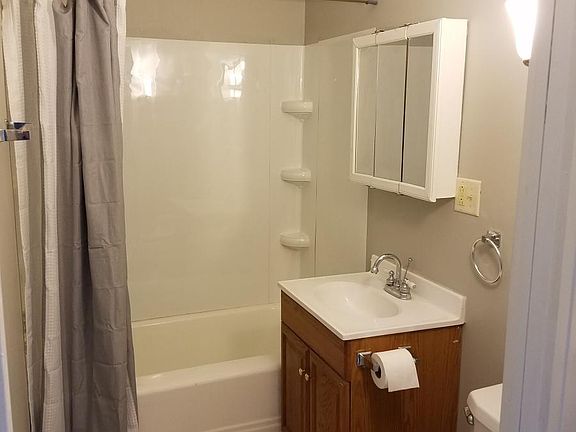 Two full baths, one upstairs and one down.