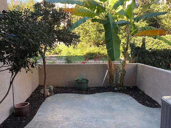 Courtyard patio has room for a small table & chairs and/ or barbecue