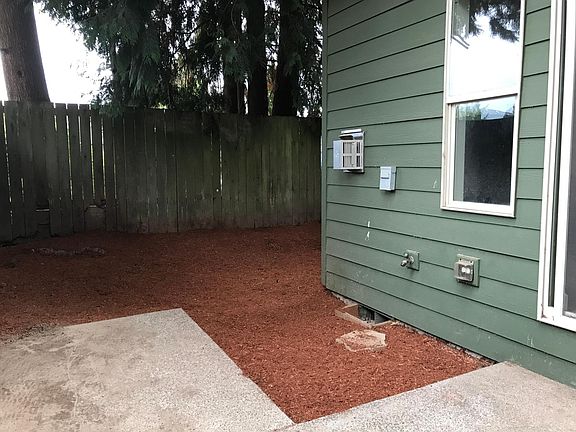 Fenced backyard