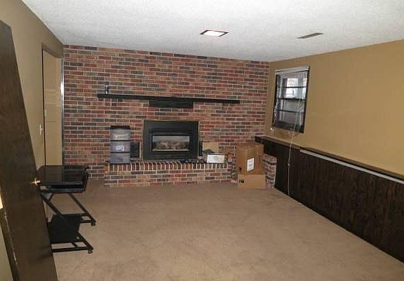 Family room with fire place