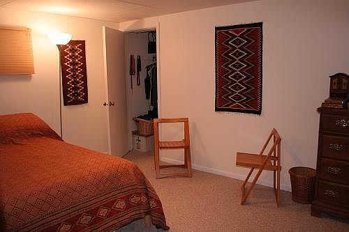 Bedroom (before renovation). Insulated blinds on all windows.