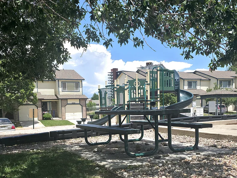 Community play ground right behind townhome