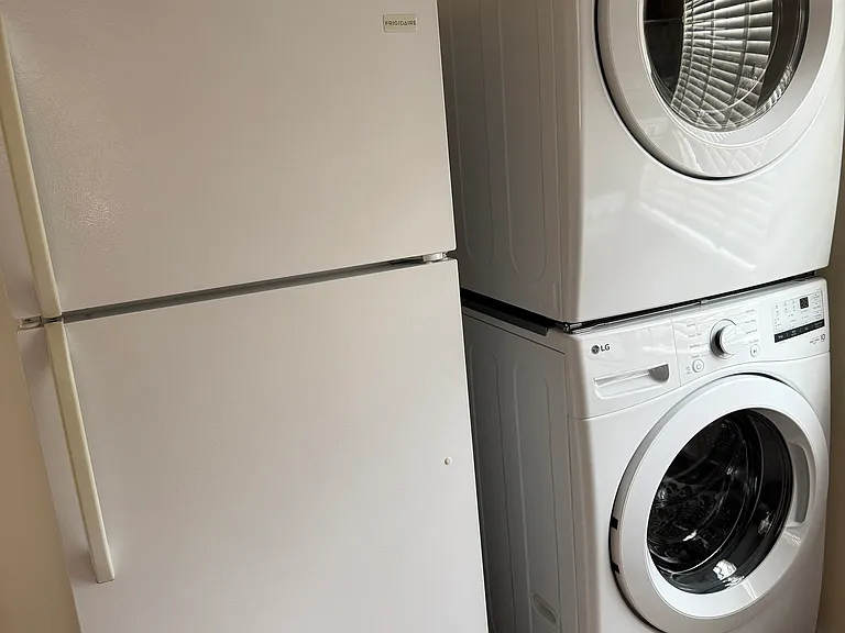 Refrigerator, washer and dryer