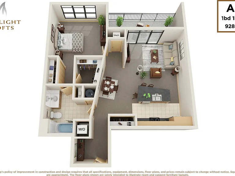 1 bedroom, 1 bath 1 bedroom, 1 bath