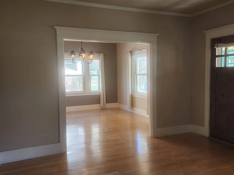 Living room view to dining room