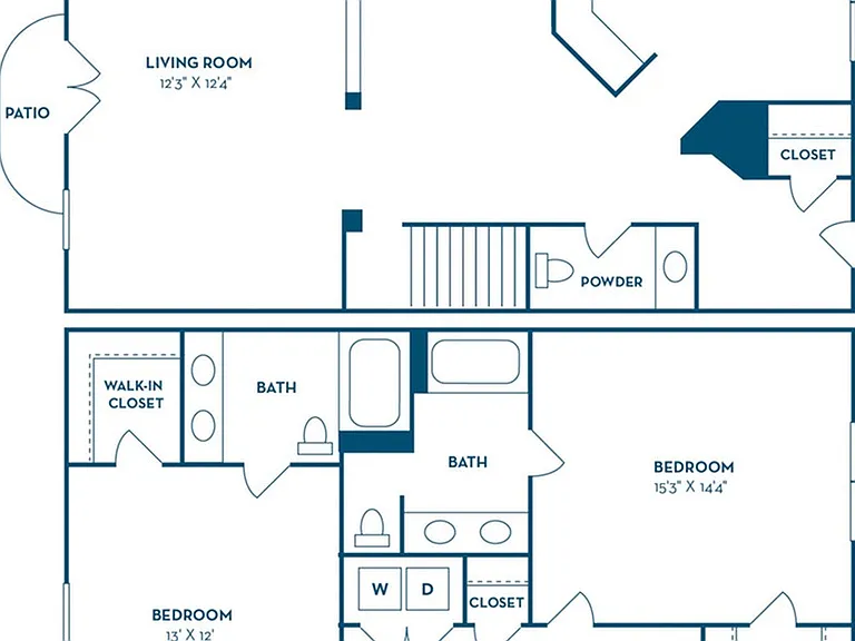 2 Bedroom | 2.5 Bath | 1480 SF 2 Bedroom | 2.5 Bath | 1480 SF