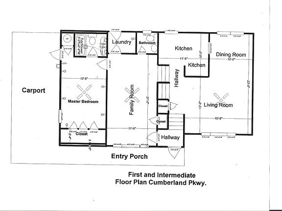 1st & Middle Floor Plan