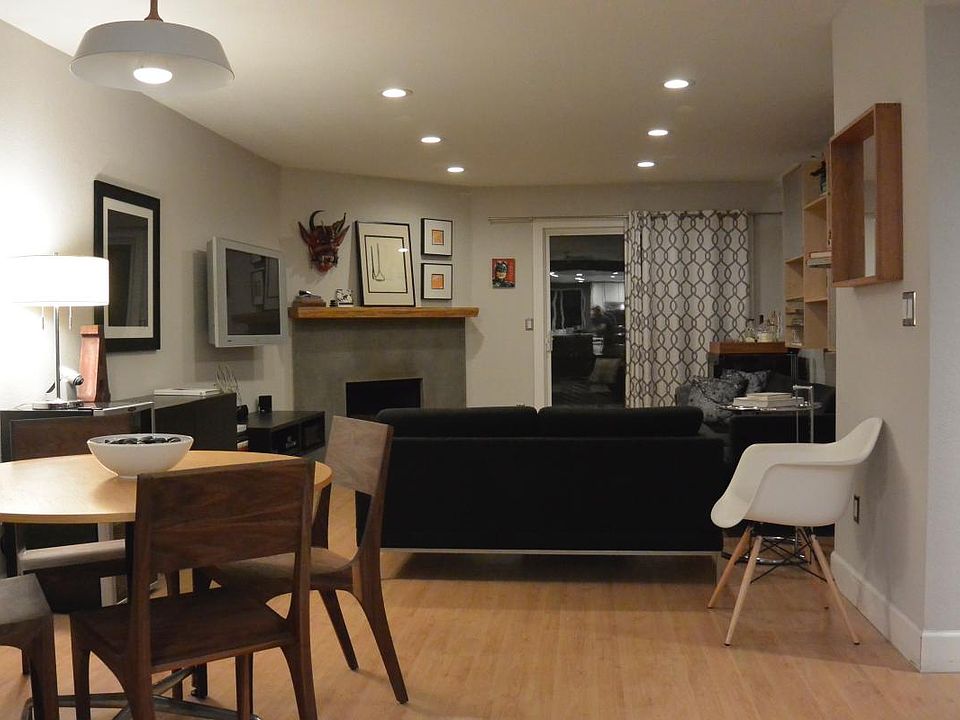 Living room w/Wood burning FP