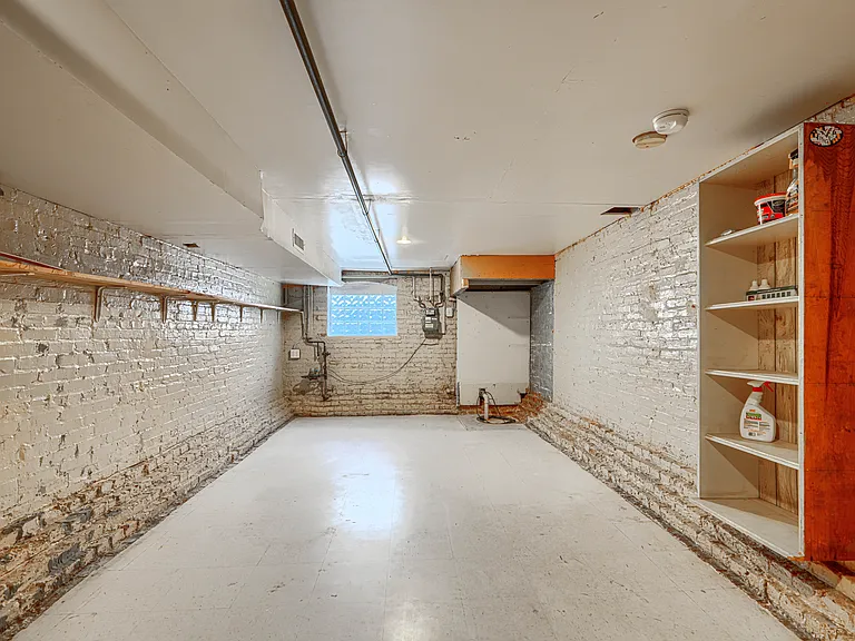 Dry basement with washer, dryer and lots of storage
