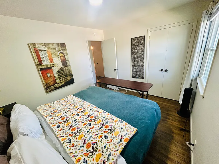 Bedroom 1: King size bed