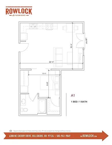 Floor plan Rowlock - 1x1 U1