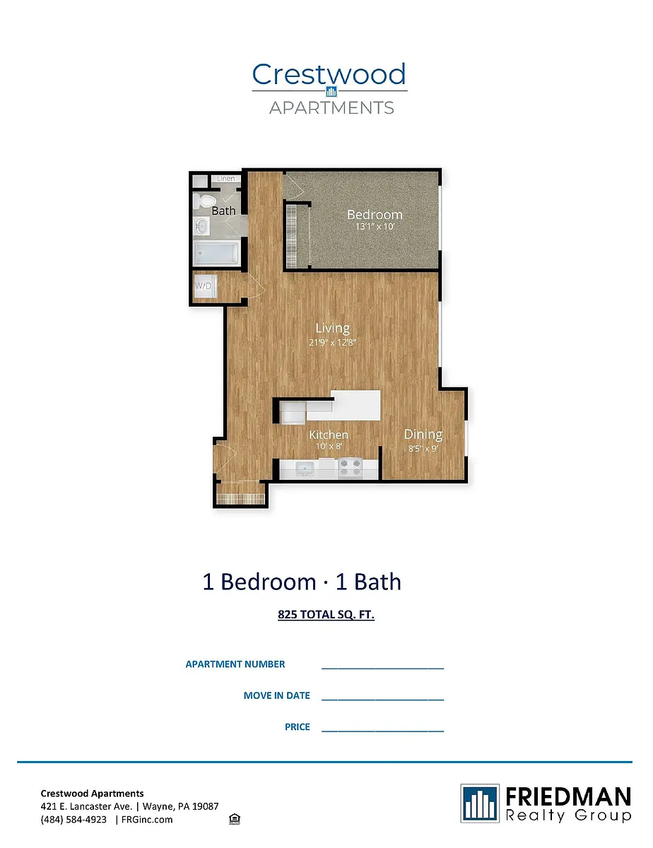 Floor plan 2 Bed x 2 Bath 7