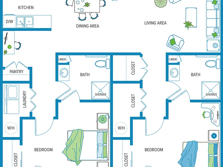 Retreat Meadow 2Bed 2Bath FloorPlan Retreat Meadow 2Bed 2Bath FloorPlan