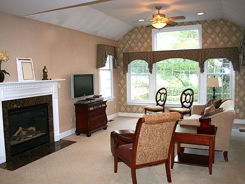 Marble fireplace