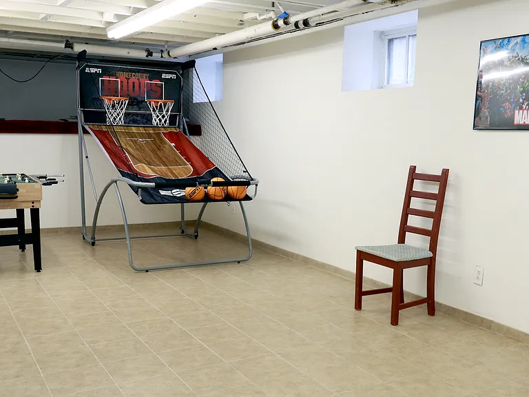 Rec room in basement