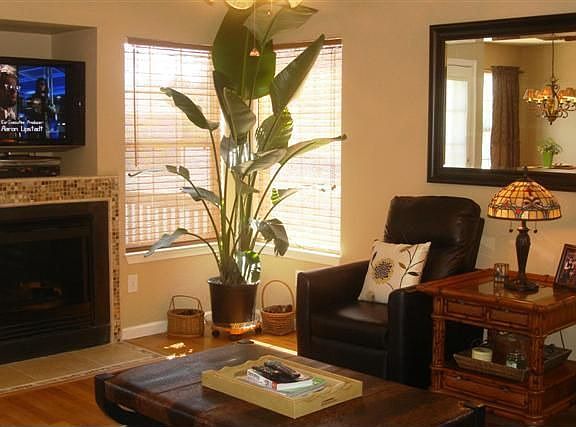 Great, open family room with custom fp
