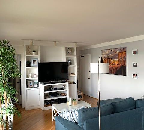 Charming built in shelves and cubbies