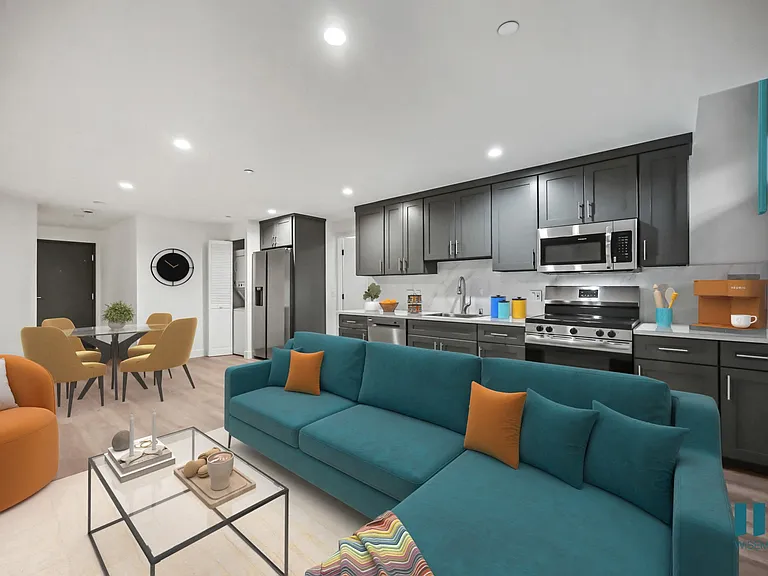 Open-Concept Kitchen, Dining, and Living Room