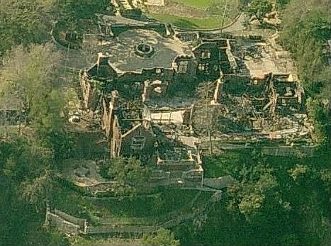 After fire (looking west)