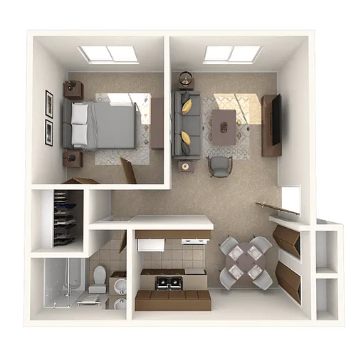 Floor plan One Bedroom