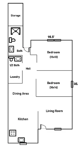 Floor plan 944 Wappoo Road