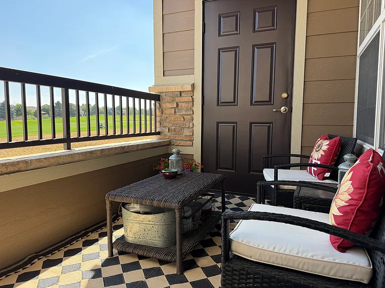 Balcony off of Living Area. Faces Golf Course.