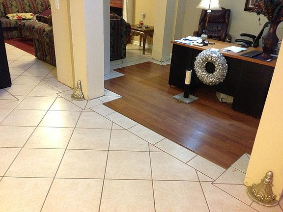 Mid-renovation tile work