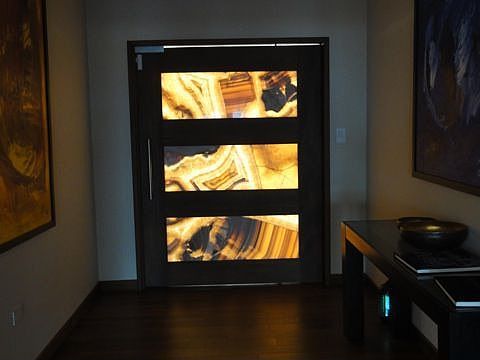 Custom Onyx door seen from t