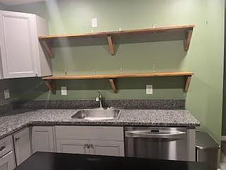 Private full kitchen with storage