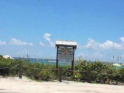 directly across the street