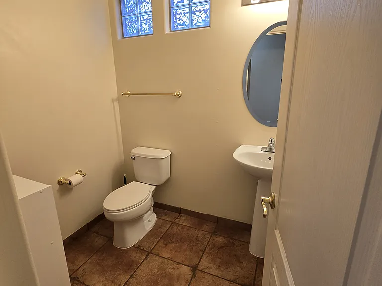 1/2 bathroom downstairs