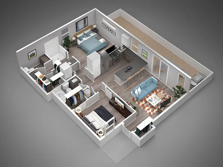 2A - 2x2 Floor Plan 2A - 2x2 Floor Plan