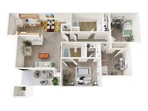 Floor plan 3 Bedroom / 2 Bath