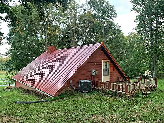 Deck overlooking yard