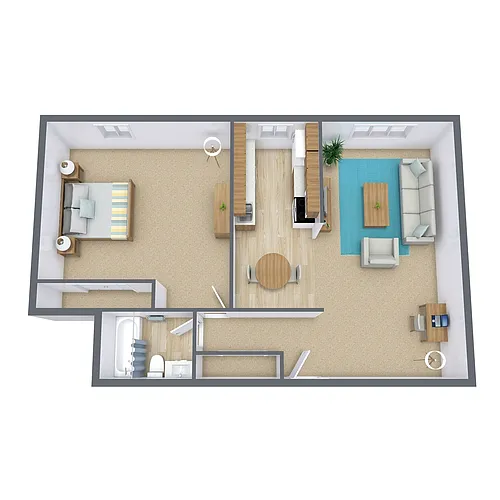Floor plan One Bedroom 11A